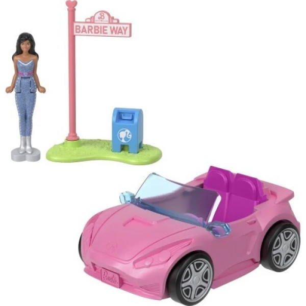 BARBIE MINI BARBIELAND DOLL WITH CONVERTIBLE CAR