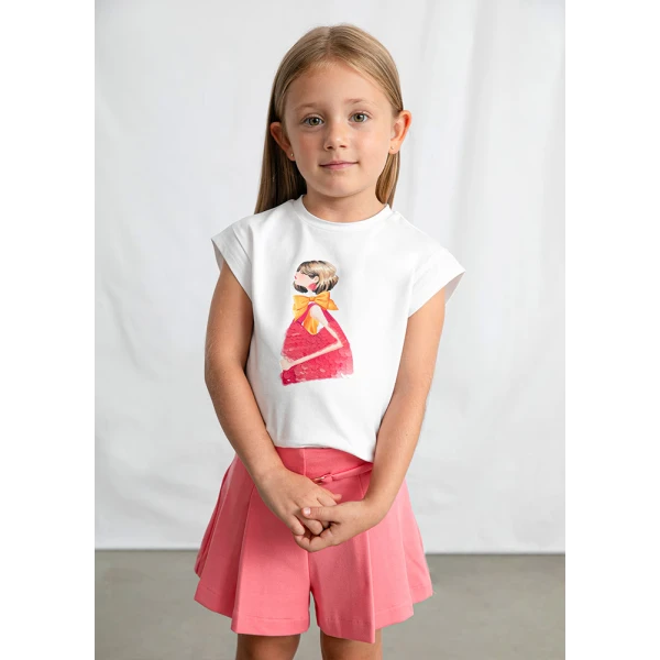 MAYORAL BLOUSE SHORT SLEEVES WHITE 