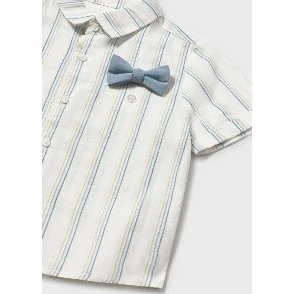 MAYORAL SET BERMUDA PANTS LINEN 3 PIECES PETROL 
