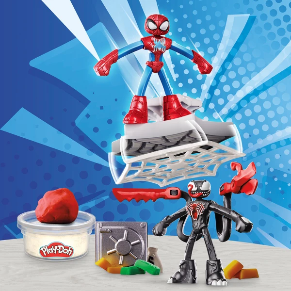 PLAY-DOH ΣΕΤ ΠΑΙΧΝΙΔΙΟΥ SPIDERMAN LAUNCH AND SLICE BATTLE