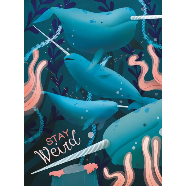 CLEMENTONI PUZZLE FANTASTIC ANIMALS NARWHAL 500 PCS