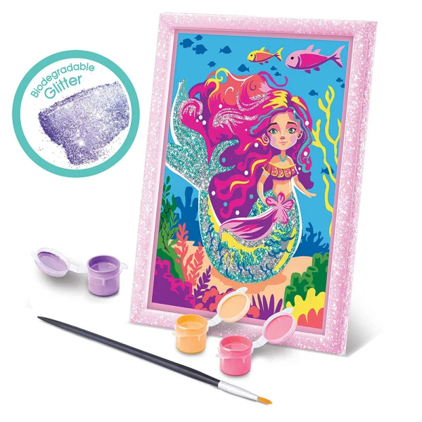 HAPPIHOBBI PAINT & FRAME PAINT BY NUMBERS MYTHICAL MERMAID