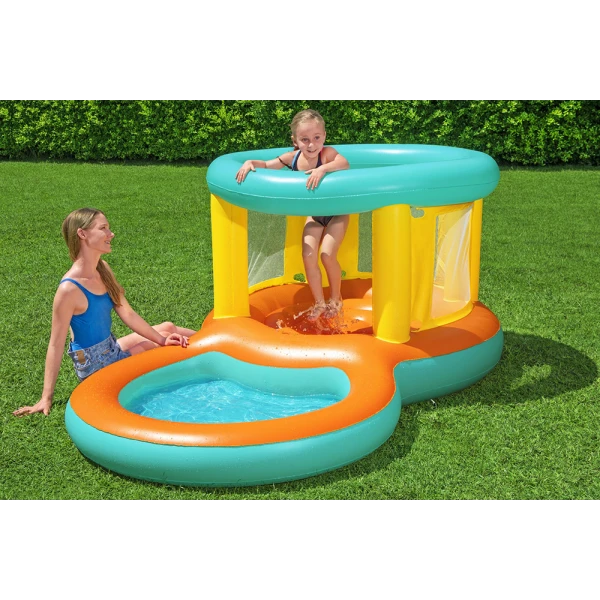 BESTWAY INFLATABLE TRAMPOLINE 239X142X102 cm WITH POOL JUMPTOPIA