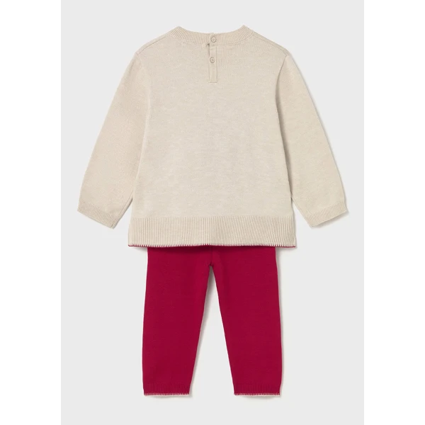 MAYORAL SET TROUSERS LONG KNITTED RED 