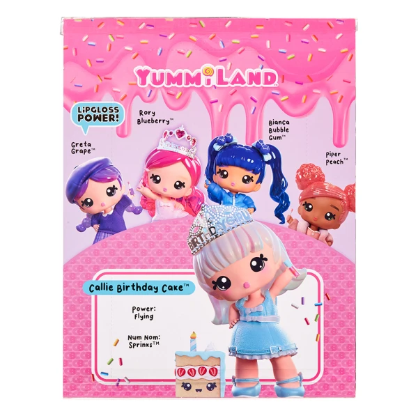 YUMMILAND LIPGLOSS ΜΕΓΑΛΗ ΚΟΥΚΛΑ & ΖΩΑΚΙ - CALLIE BIRTHDAY CAKE