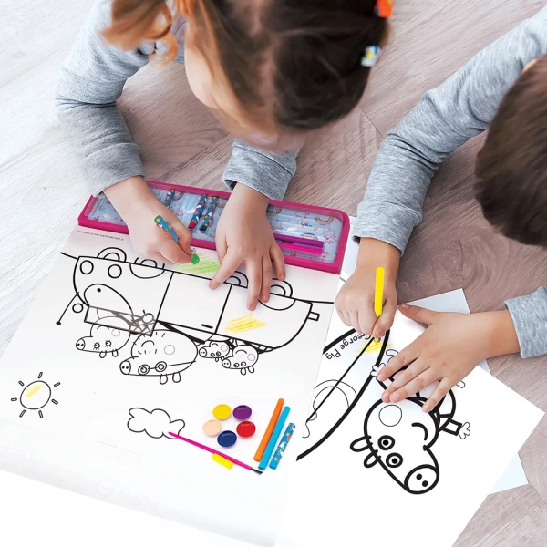 GIGA BLOCK ΣΕΤ ΖΩΓΡΑΦΙΚΗΣ PEPPA PIG 5 ΣΕ 1 ΓΙΑ 3+ ΧΡΟΝΩΝ