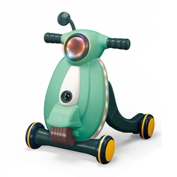 BABY WALKER MOTORCYCLE WITH LIGHTS AND SOUNDS GREEN