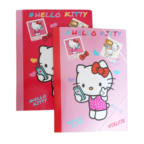 FOLDER WITH RUBBER HELLO KITTY KIDS - 2 colours