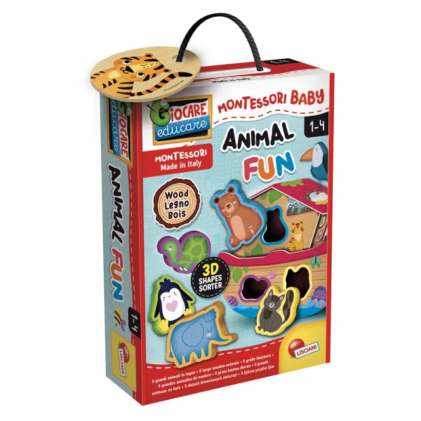 LISCIANI MONTESSORI BABY ΕΚΠΑΙΔΕΥΤΙΚΟ ΠΑΙΧΝΙΔΙ WOOD ANIMAL FUN