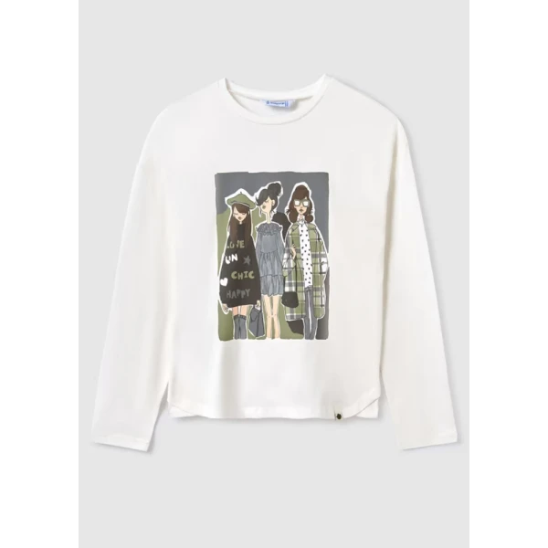 MAYORAL BLOUSE LONG SLEEVES GIRLS ECRU