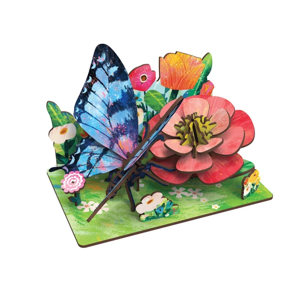 WUDORLD ARTISTIC INSECT SERIES ΞΥΛΙΝΗ ΚΑΤΑΣΚΕΥΗ BUTTERFLY