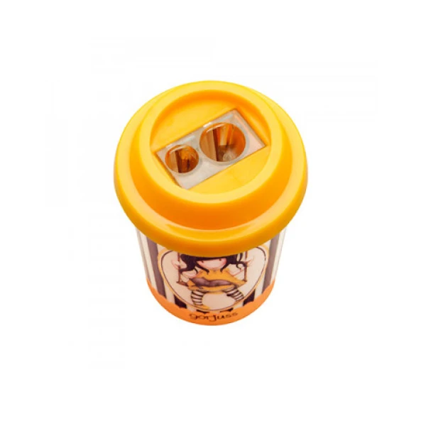 GORJUSS VACATION MILKSHAKE SHARPENER & PENCIL RUBY YELLOW