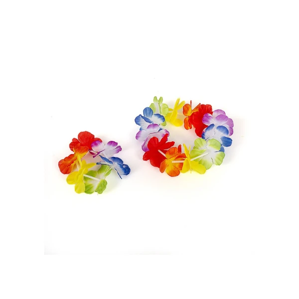 CARNIVAL HAWAIIAN SET NECKLACE-BRACHELETS-CROWN