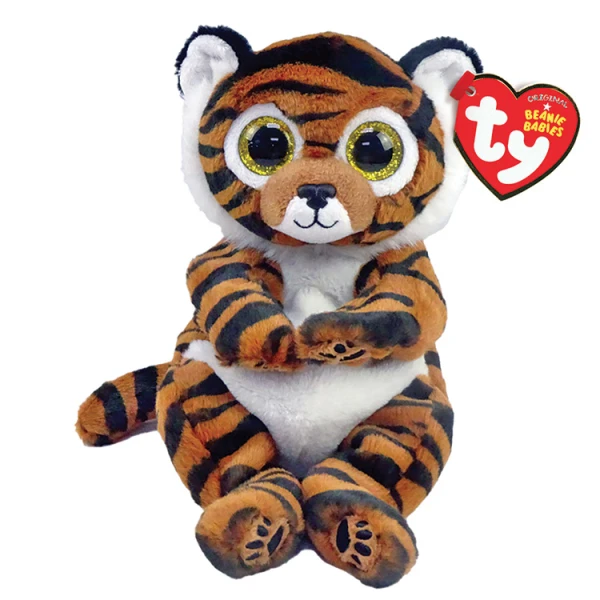 TY BEANIE BELLIES CLAWDIA PLUSH BROWN TIGER 15 cm
