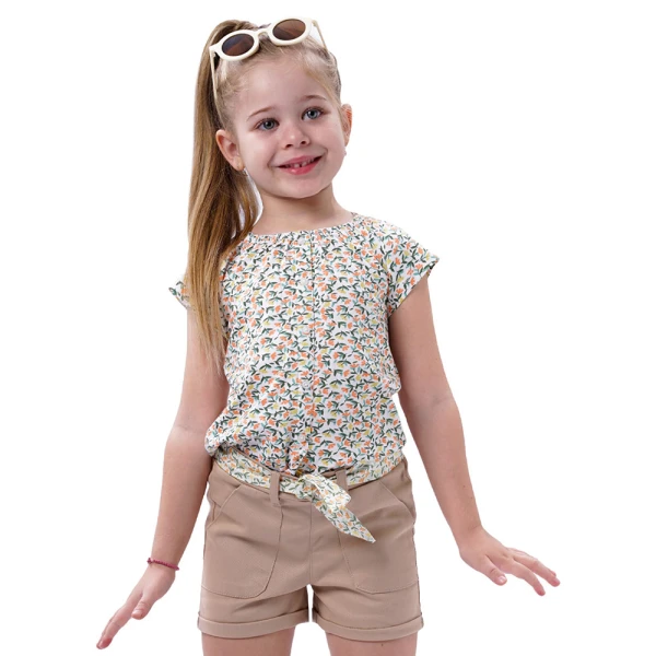ENERGIERS GIRL\'S SHORTS & SASH VANILLA