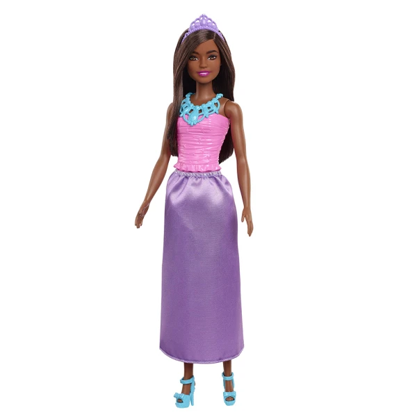 ΚΟΥΚΛΑ BARBIE ΠΡΙΓΚΙΠΙΚΟ ΦΟΡΕΜΑ ΡΟΖ-ΜΩΒ