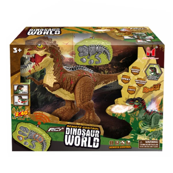 REMOTE CONTROL DINOSAUR WITH LIGHTS & SOUNDS 2 REMOTE CONTROLS 2.4GHz