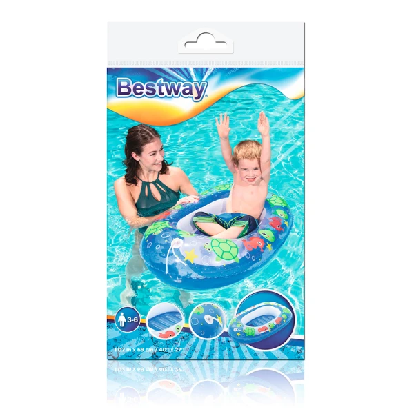 BESTWAY INFLATABLE KIDDIE RAFT 102X69 cm - BLUE