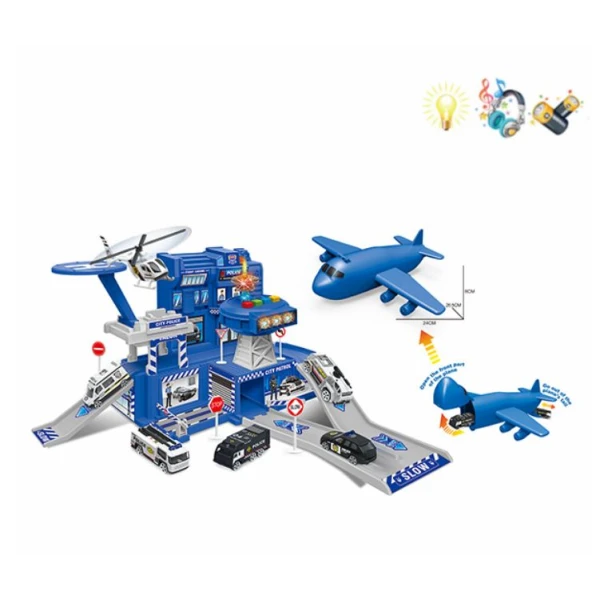 POLICE STATION WITH AIRPLANE SOUND AND LIGHT