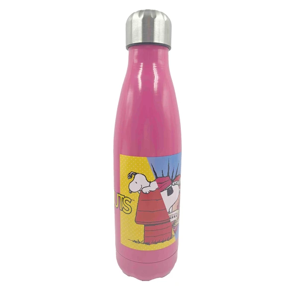 BACK ME UP ΑΝΟΞΕΙΔΩΤΟ ΠΑΓΟΥΡΙ ΘΕΡΜΟΣ 500ml PEANUTS ΦΟΥΞΙΑ