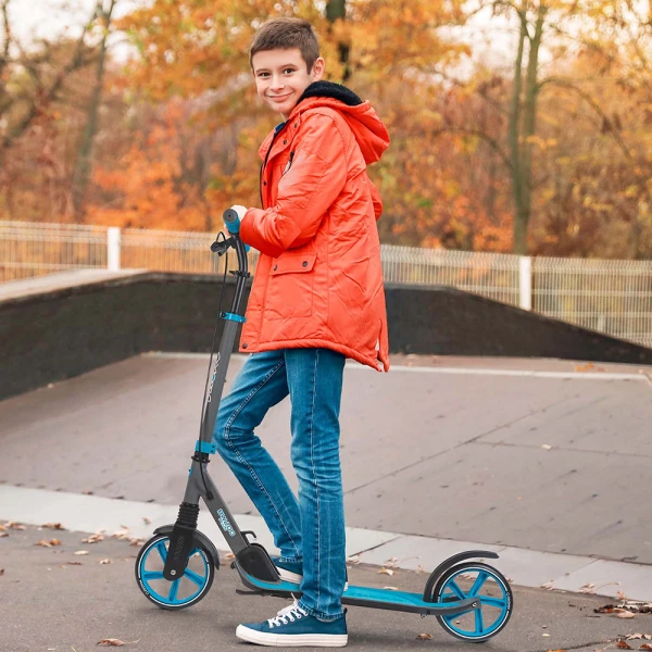 SHOKO KIDS SCOOTER BW 200 PLUS WITH 2 WHEELS 200mm BLUE COLOR FOR AGES 8+ YEARS