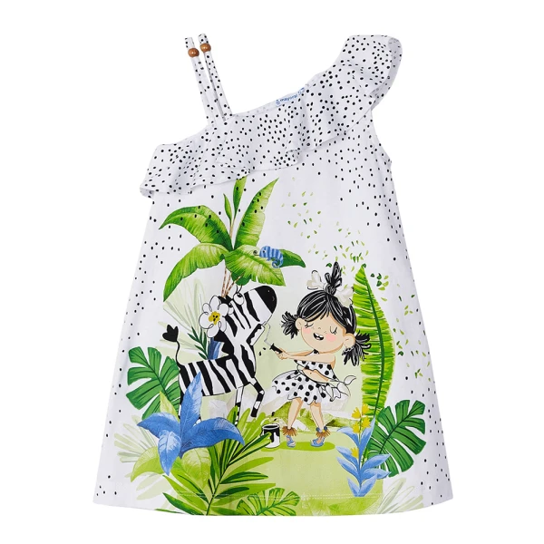MAYORAL DRESS ASYMMETRICAL WHITE