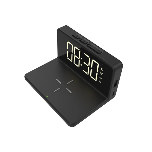 THE SOURCE WIRELESS PHONE CHARGING ALARM CLOCK