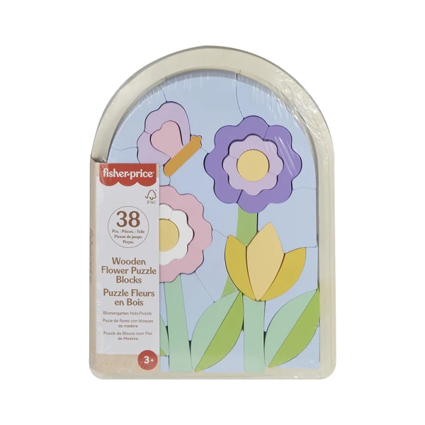 FISHER PRICE ΞΥΛΙΝΟ ΠΑΖΛ 38 τεμ. ΛΟΥΛΟΥΔΙΑ
