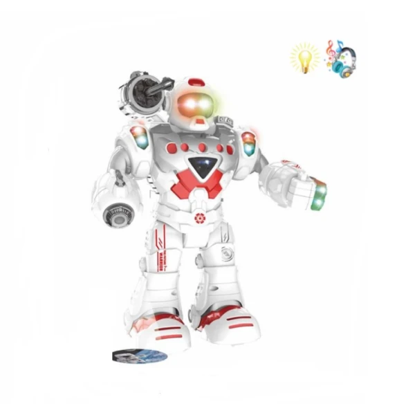 ROBOT WITH LIGHTS AND SOUNDS - WHITE-RED
