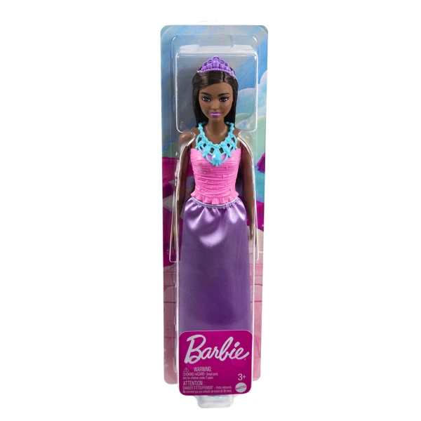 ΚΟΥΚΛΑ BARBIE ΠΡΙΓΚΙΠΙΚΟ ΦΟΡΕΜΑ ΡΟΖ-ΜΩΒ