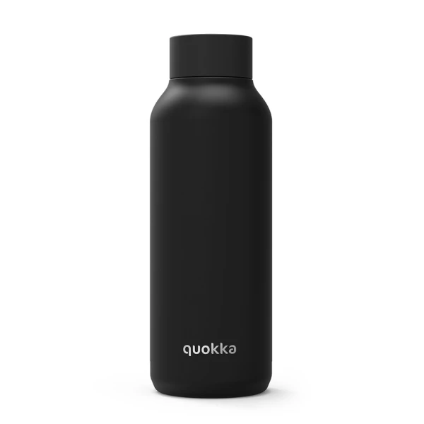 QUOKKA STAINLESS STEEL BOTTLE SOLID JET BLACK 510 ml