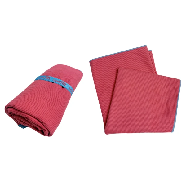 BEACH TOWEL MICROFIBER LARGE RAFFLE TEXTURE 80X195 cm CORAL
