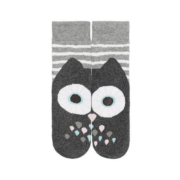 SOXO CHILDREN SOCKS GREY OWL