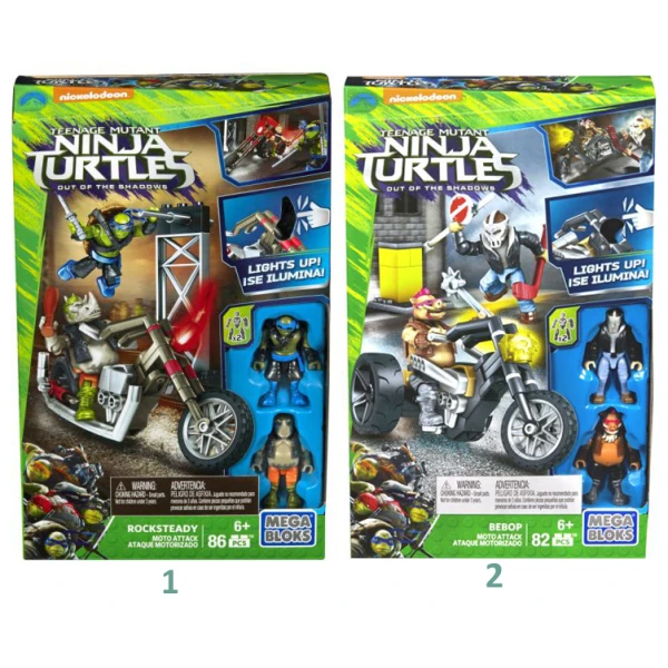 MEGA BLOKS ΦΙΓΟΥΡΕΣ ΧΕΛΩΝΟΝΙΝΤΖΑΚΙΑ ΜΕ ΑΞΕΣΟΥΑΡ - 2 ΣΧΕΔΙΑ