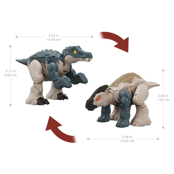 JURASSIC WORLD DINOSAURS 2 IN 1 - BARYONYX & PARASAUROLOPHUS