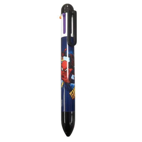 PEN WITH 6 COLORS SPIDERMAN - 2 DESIGNS