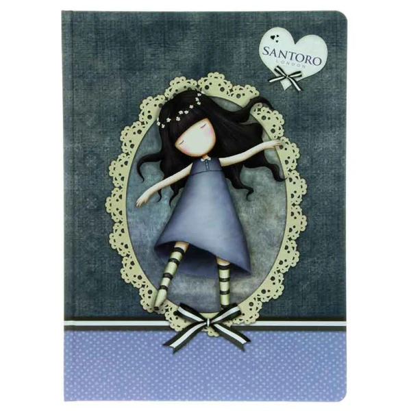 GORJUSS SANTORO NOTEBOOK WITH HARD COVER - 4 DESIGNS