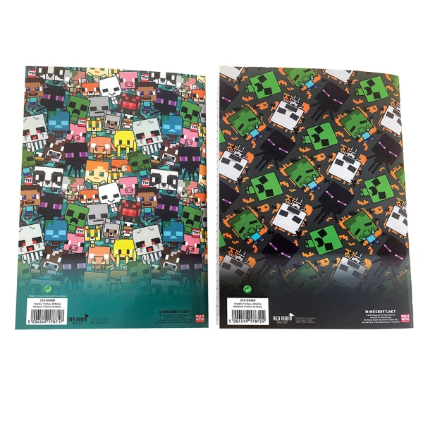 ΤΕΤΡΑΔΙΟ ΚΑΡΦΙΤΣΑ 17X25 εκ. 40 ΦΥΛΛΑ MINECRAFT - 2 ΣΧΕΔΙΑ