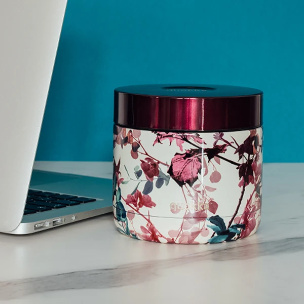 QUOKKA THERMAL STAINLESS STEEL FOOD JAR 600ml WHIM - TREE BRANCHES