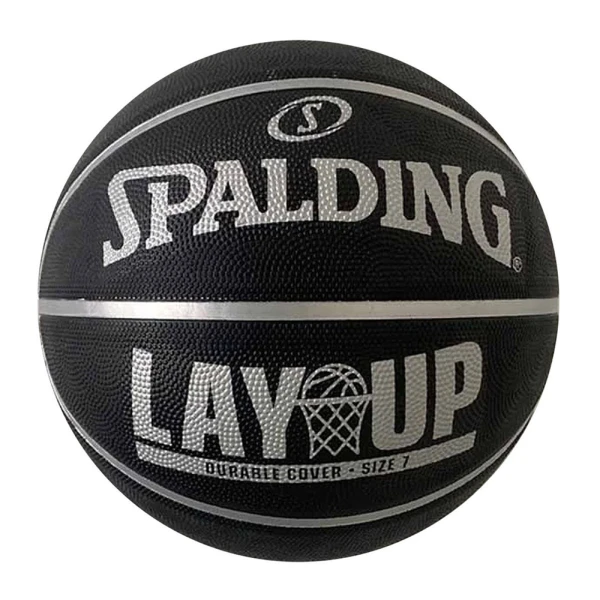 SPALDING ΜΠΑΛΑ ΜΠΑΣΚΕΤ LAY UP BLACK GREY RUBBER SIZE 7