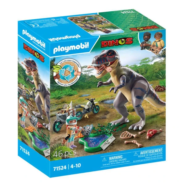 PLAYMOBIL DINOS T-REX ΚΑΙ ΕΞΕΡΕΥΝΗΤΗΣ ΜΕ ΜΟΤΟΣΙΚΛΕΤΑ