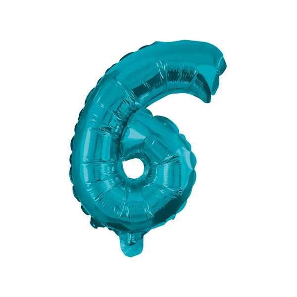 BALLOON BLUE FOIL 10 cm No 6