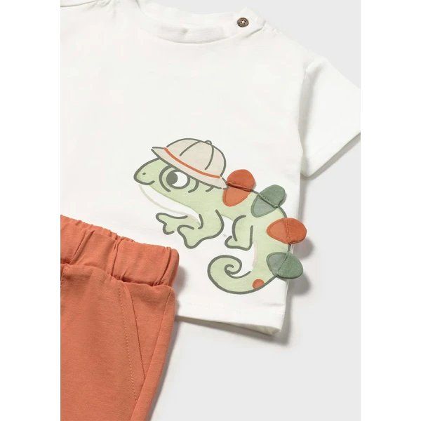 MAYORAL SET COTTON JERSEY PLAY SOFT ORANGE