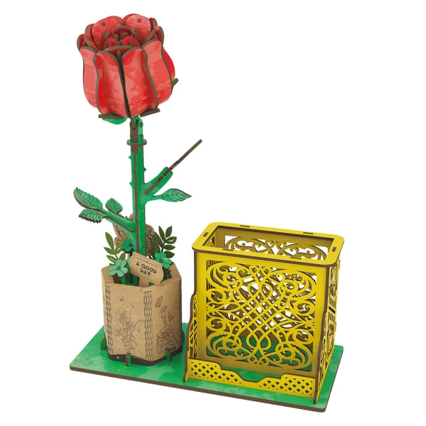WUDORLD PLANT SERIES ΞΥΛΙΝΗ ΚΑΤΑΣΚΕΥΗ ΟΡΓΑΝΩΣΗ ΓΡΑΦΕΙΟΥ ROSE