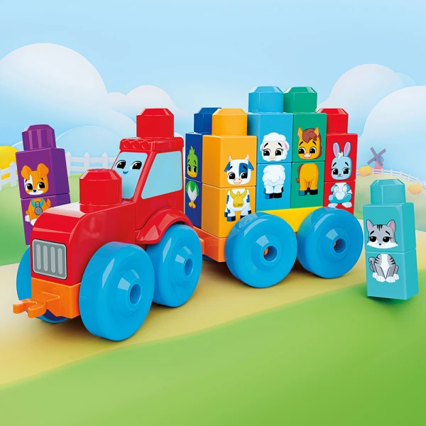 MEGA BLOKS ΤΡΑΚΤΕΡ ΜΕ ΖΩΑΚΙΑ 30 τεμ.