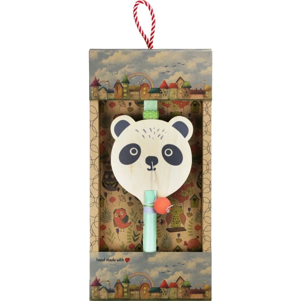 SYNCHRONIA HANDMADE CANDLE 30 cm ANIMAL RACKET - PANDA
