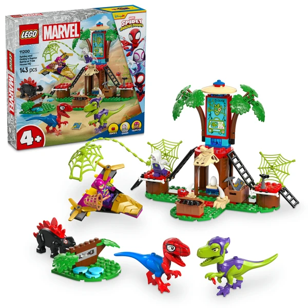 LEGO® MARVEL SPIDEY AND HIS AMAZING FRIENDS SPIDEY AND GOBBYʼS RAPTOR BATTLE AT TREE HOUSE HQ