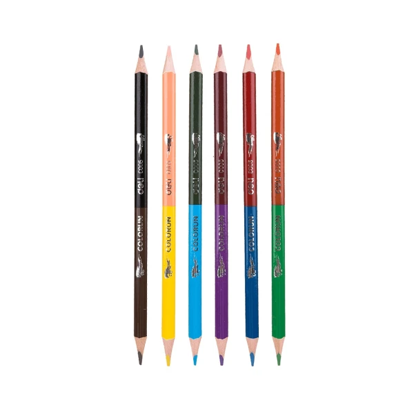 DELI ΚΡΑΙΓΙΟΝ ΔΙΧΡΩΜΟ ΧΑΡΤΙΝΟ BLISTER 12 ΧΡΩΜΑΤΑ Φ2.9mm COLORUN