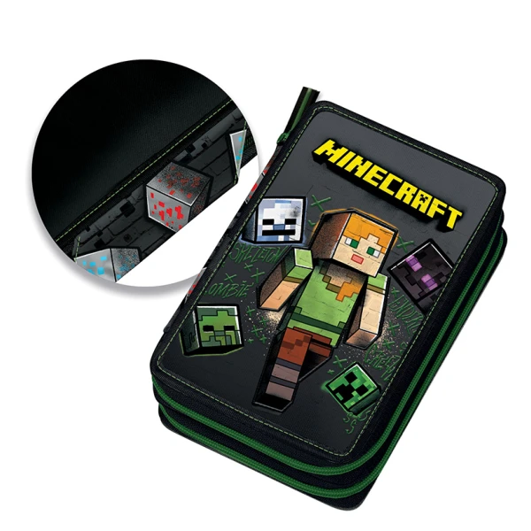 DOUBLE FILLED PENCIL CASE STREET MINECRAFT