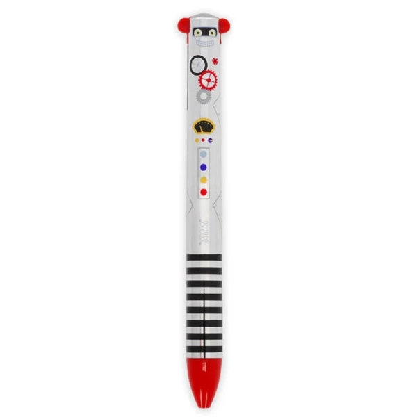 LEGAMI 2 COLOUR BALLPOINT PEN CLICK & CLACK ROBOT